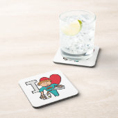 I Liebe Kaffee Getränkeuntersetzer (Rechte Seite)