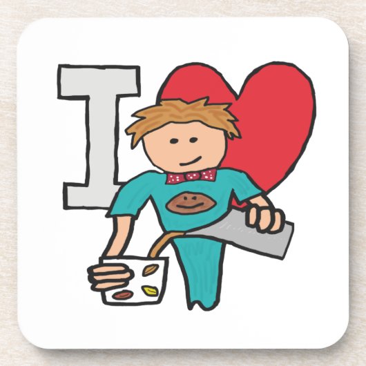 I Liebe Kaffee Getränkeuntersetzer (Vorderseite)