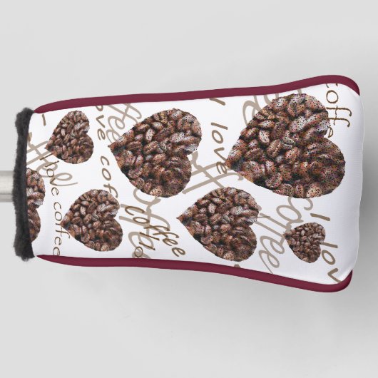 I Liebe Kaffee Golf Headcover (Vorderseite)