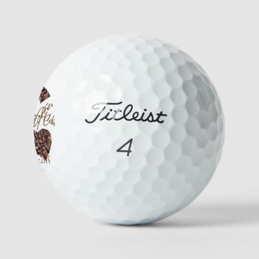 I Liebe Kaffee Golfball (Logo)