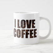 I Liebe Kaffee in geröstete Kaffeebohnen Schriftar Jumbo-Tasse (Rechts)