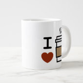 I Liebe Kaffee Jumbo-Tasse (Vorderseite Rechts)