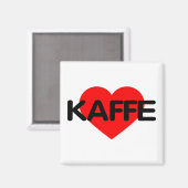 I Liebe Kaffee - Kaffe Magnet (Vorderseite/Rückseite)
