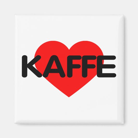 I Liebe Kaffee - Kaffe Magnet (Vorne)