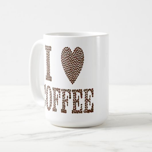 I Liebe Kaffee Kaffeetasse (Vorderseite Links)