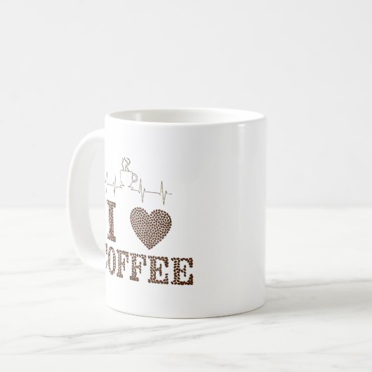 I Liebe Kaffee Kaffeetasse (Vorderseite Links)