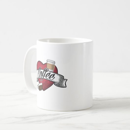 I Liebe Kaffee Kaffeetasse (Vorderseite Links)