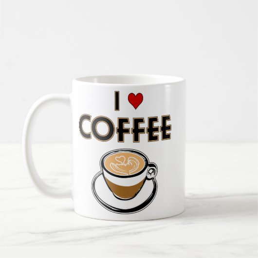 I Liebe Kaffee Kaffeetasse (Links)