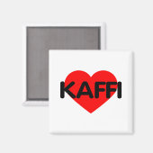 I Liebe Kaffee - Kaffi Magnet (Vorderseite/Rückseite)