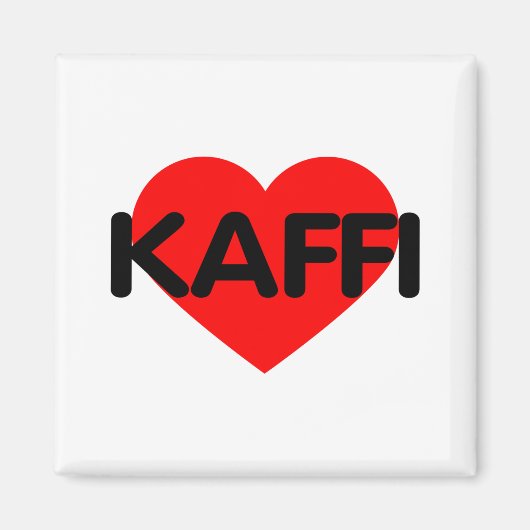 I Liebe Kaffee - Kaffi Magnet (Vorne)
