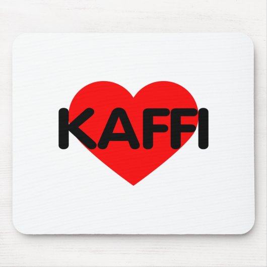 I Liebe Kaffee - Kaffi Mousepad (Vorne)