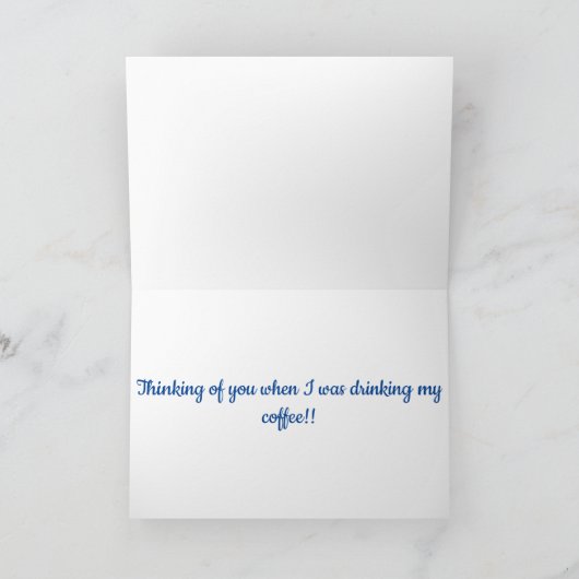 I Liebe Kaffee Karte (Innenseite)