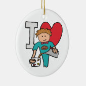 I Liebe Kaffee Keramik Ornament (Rechts)