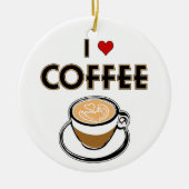 I Liebe Kaffee Keramik Ornament (Vorne)
