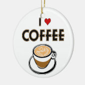I Liebe Kaffee Keramik Ornament (Links)
