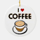 I Liebe Kaffee Keramik Ornament (Hinten)