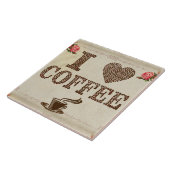 I Liebe Kaffee Keramik Tile Fliese (Seite)