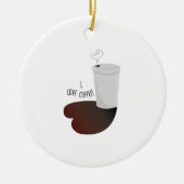 I Liebe-Kaffee Keramikornament (Vorne)