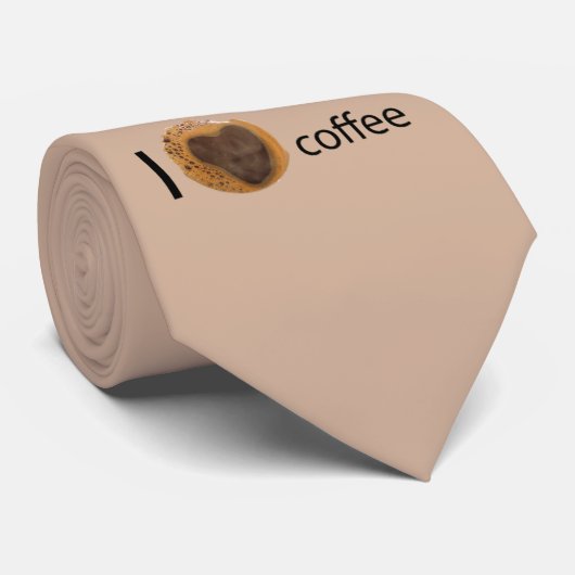 I Liebe Kaffee Krawatte (Gerollt)