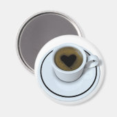I LIEBE Kaffee Magnet (Vorderseite/Rückseite)