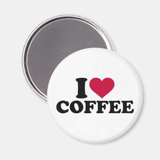 I Liebe Kaffee Magnet (Vorderseite/Rückseite)