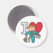 I Liebe Kaffee Magnet (Vorderseite/Rückseite)