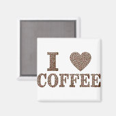 I Liebe Kaffee Magnet (Vorderseite/Rückseite)