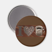 I Liebe Kaffee Magnet (Vorderseite/Rückseite)