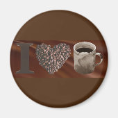 I Liebe Kaffee Magnet (Vorne)