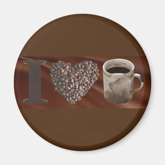 I Liebe Kaffee Magnet (Vorne)