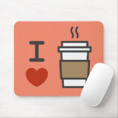 I Liebe Kaffee Mousepad (Mit Mouse)