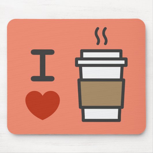 I Liebe Kaffee Mousepad (Vorne)