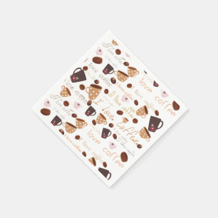 I Liebe-Kaffee-Papierservietten Serviette