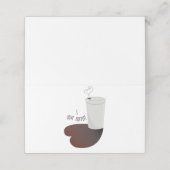 I Liebe Kaffee Platzkarte (Außenseite Aufgefaltet)