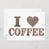 I Liebe Kaffee Postkarte (Vorne/Hinten)