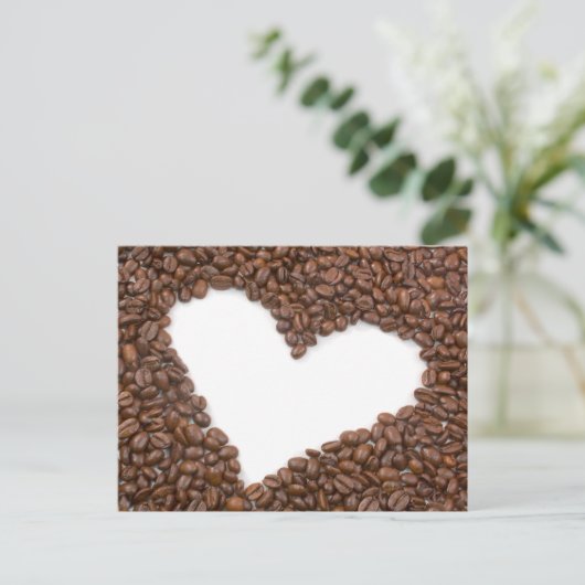 I Liebe Kaffee Postkarte (Stehend Vorderseite)