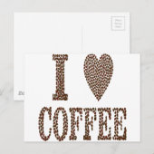 I Liebe Kaffee Postkarte (Vorne/Hinten)
