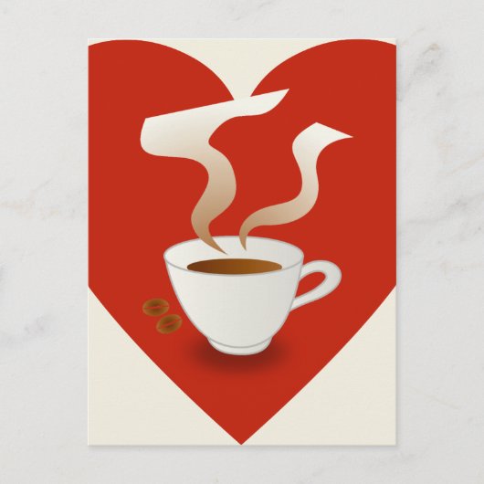 i Liebe Kaffee - Postkarte (Vorderseite)