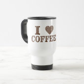 I Liebe Kaffee Reisebecher (Vorderseite Links)