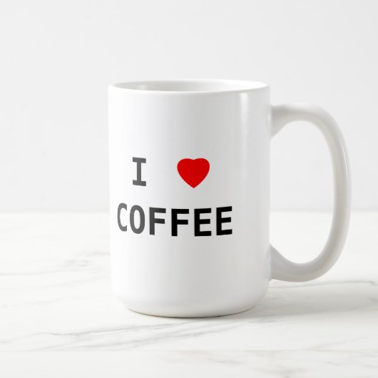 I Liebe Kaffee Rotes Herz Text Kaffee Fan Geschenk Kaffeetasse (Rechts)