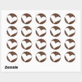I Liebe Kaffee Runder Aufkleber (Blatt)