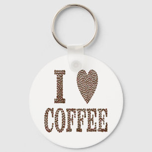 I Liebe Kaffee Schlüsselanhänger