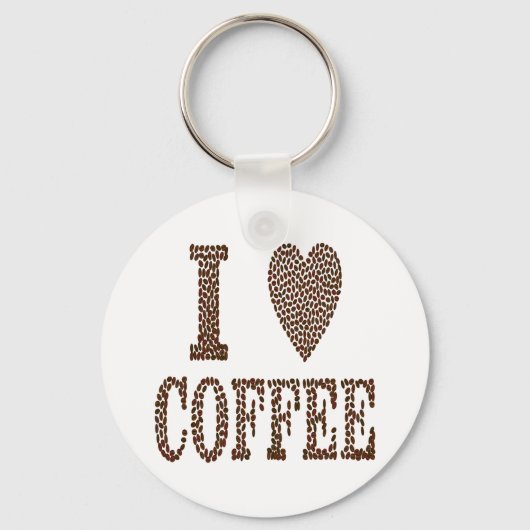 I Liebe Kaffee Schlüsselanhänger (Vorderseite)