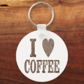 I Liebe Kaffee Schlüsselanhänger (Vorderseite)