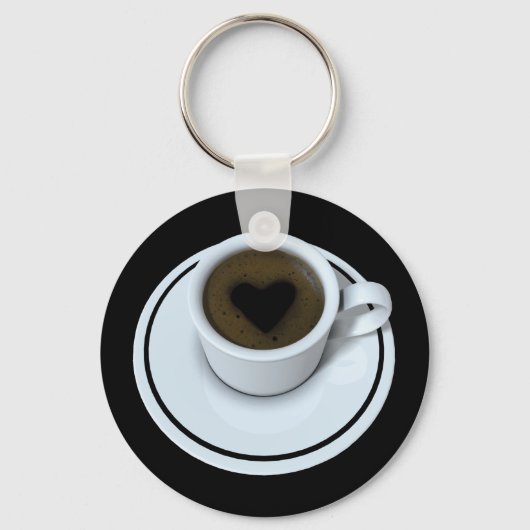 I LIEBE Kaffee Schlüsselanhänger (Vorderseite)