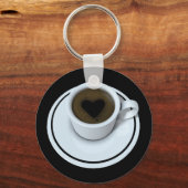 I LIEBE Kaffee Schlüsselanhänger (Vorderseite)