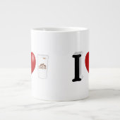 I Liebe Kaffee schwarzer Halbtext Jumbo-Tasse (Vorderseite)
