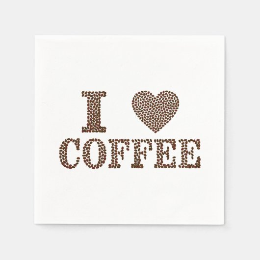 I Liebe Kaffee Serviette (Vorderseite)