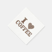 I Liebe Kaffee Serviette (Ecke)