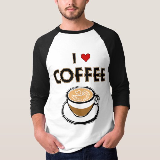 I Liebe Kaffee T-Shirt (Vorderseite)